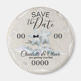 Imã Starfish Gem Wedding Save the Date Magnet