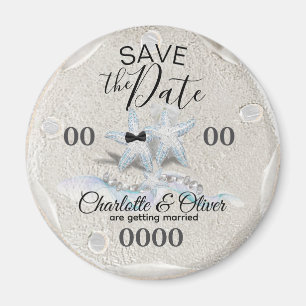 Imã Starfish Gem Wedding Save the Date Magnet
