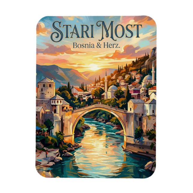 Ímã Stari Most Bósnia & Herz. (Vertical)