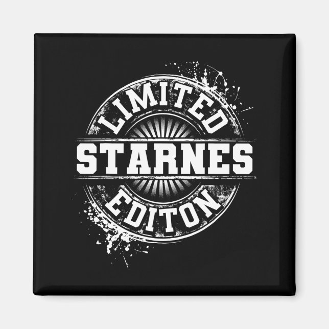 Imã Starnes Funny Surname Family Tree Birthday Gift  (Frente)