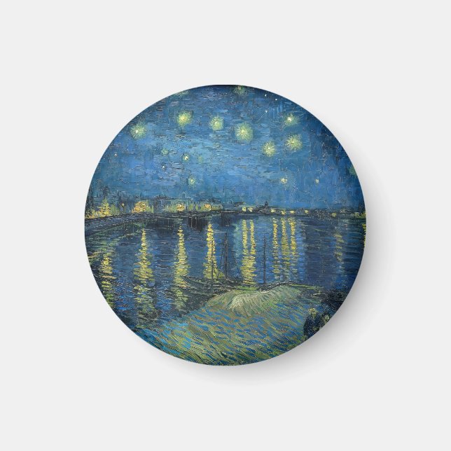 Imã Starry Night Over the Rhone (1888) Vincent van Gog (Frente)