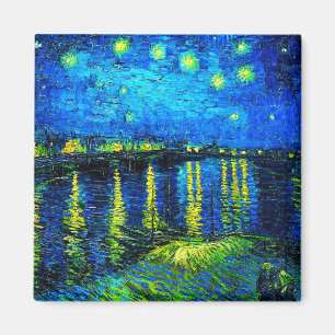 Imã Starry Night Over the Rhone por Vincent Van Gogh