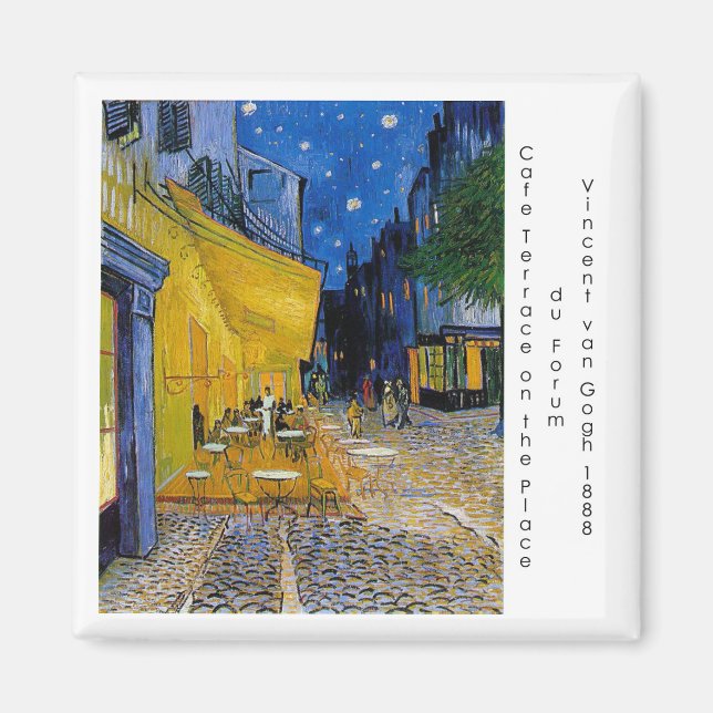 Imã Starry Night por Vincent van Gogh (Frente)