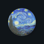 Imã Starry Night por Vincent van Gogh<br><div class="desc">Starry Night por Vincent van Gogh</div>