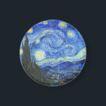 Imã Starry Night por Vincent van Gogh<br><div class="desc">Starry Night por Vincent van Gogh</div>