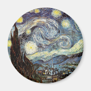 Imã Starry Night Van Gogh Fine Art