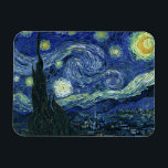 Ímã Starry Night Vincent van Gogh Fine Art Painting<br><div class="desc">Vincent van Gogh (holandês, 1853 - 1890) Starry Night, 1889, Oil on canvas Unframed: 73 × 92 cm (28, 7 × 36, 2 pol) Esta pintura mostra a vista da janela virada para leste da sala de asilo de Van Gogh na Santo-Rémy-de-Provence Ele acrescentou uma vila idealizada. Está na coleção...</div>