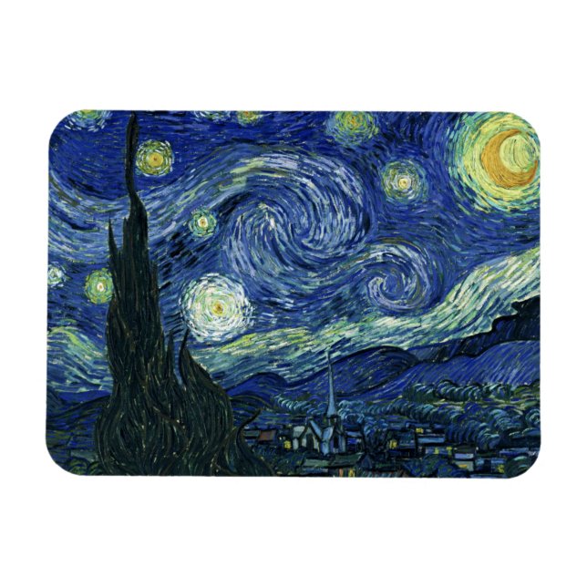Ímã Starry Night Vincent van Gogh Fine Art Painting (Horizontal)