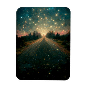 Ímã Starry Road Fantasy Paisagem Sci-Fi