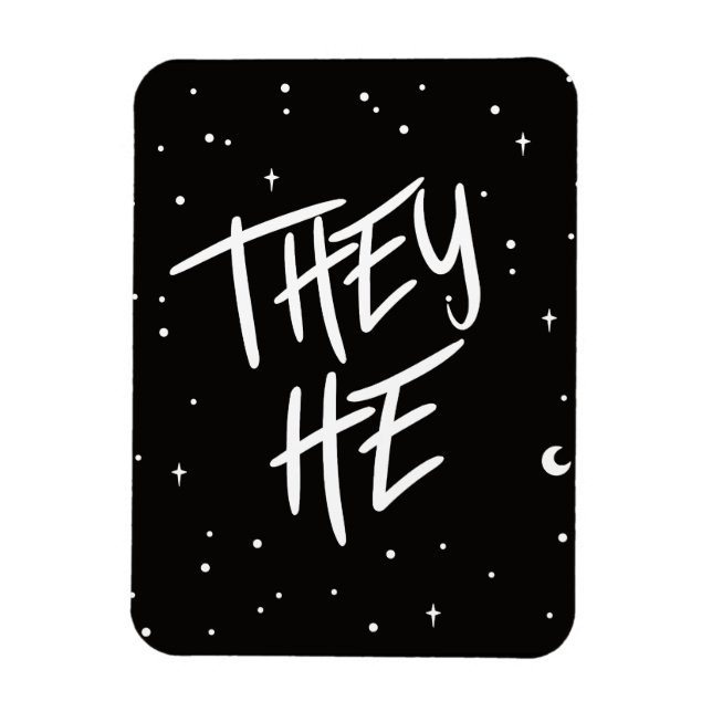 Ímã Stars Eles/Ele Pronounes (Vertical)