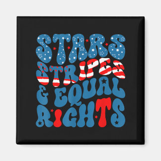 Imã Stars stripes and equal rights 4th of july women's