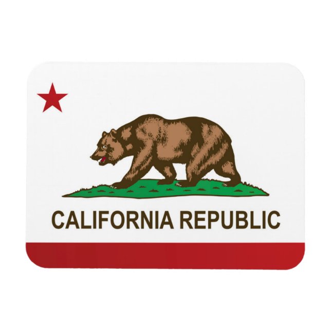 Ímã State Flag of California, EUA (Horizontal)