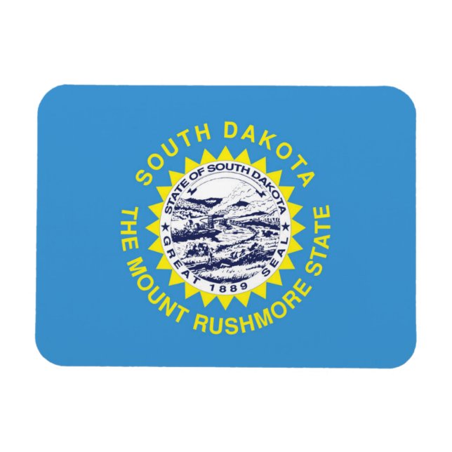 Ímã State Flag of South Dakota, EUA (Horizontal)