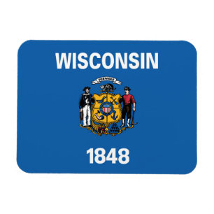 Ímã State Flag of Wisconsin, EUA