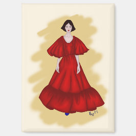 Imã Statement Red Look with Dreamy Yellow Scene