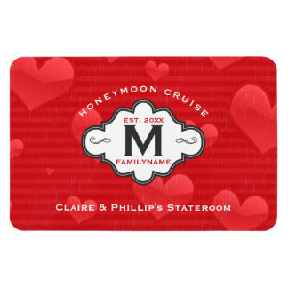 Ímã Stateroom Door Marker Honeymoon Cruise Corações Ve