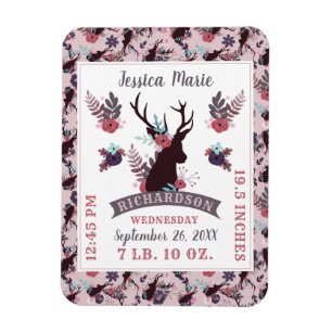 Ímã Stats novo do registro do nascimento do bebé da