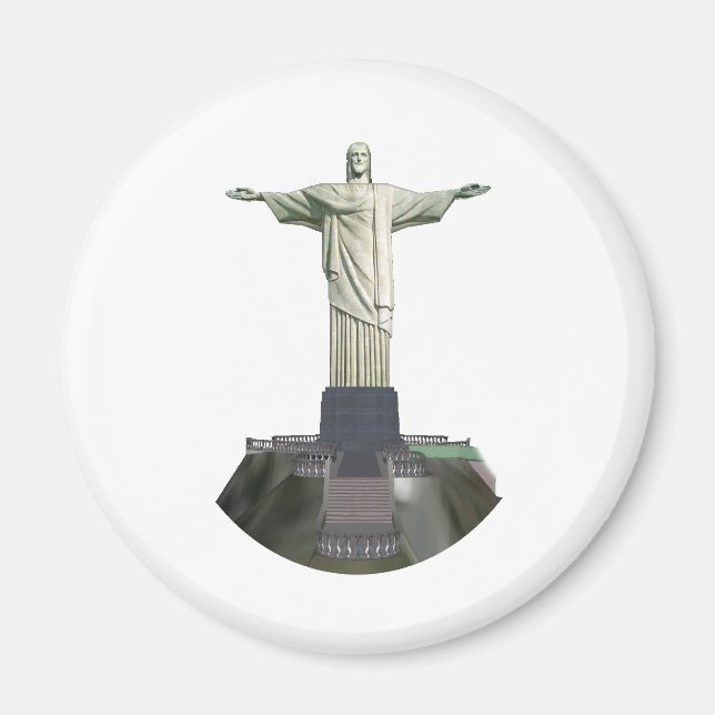 Imã Status: Cristo o Redeemer: Modelo 3D: (Frente)