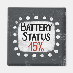 Imã Status da Bateria 15% do Magnet do Refrigerador