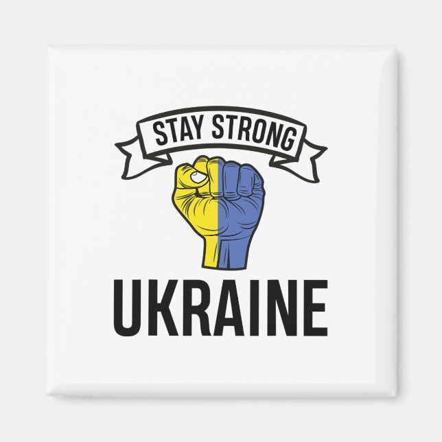 Imã Stay Strong Ukraine - Peace - Freedom  (Frente)