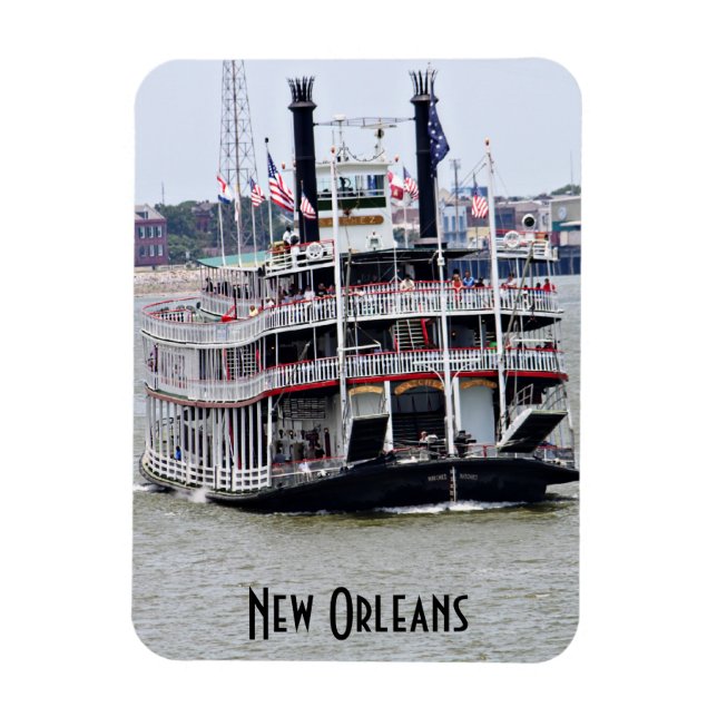 Ímã Steamboat no rio Mississippi (Vertical)