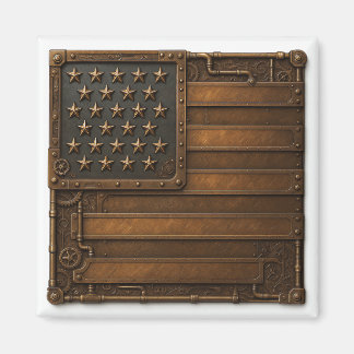 Imã Steampunk American Flag.
