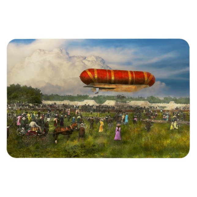 Ímã Steampunk - Balão - Lançamento do Nulli Secundus I (Horizontal)