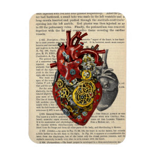 Ímã Steampunk Human Heart Anatomy SciFi Art