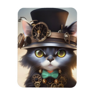 Ímã Steampunk Kitten