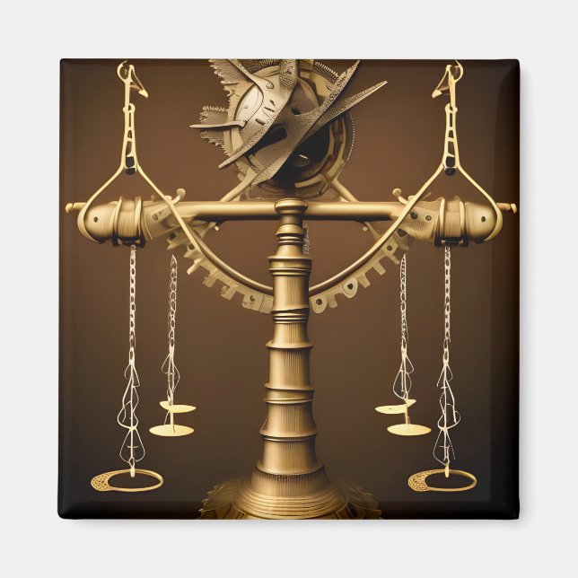 Imã Steampunk Libra (Frente)