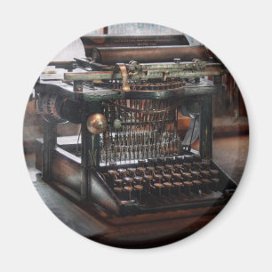 Imã Steampunk - máquina de escrever - uma máquina de