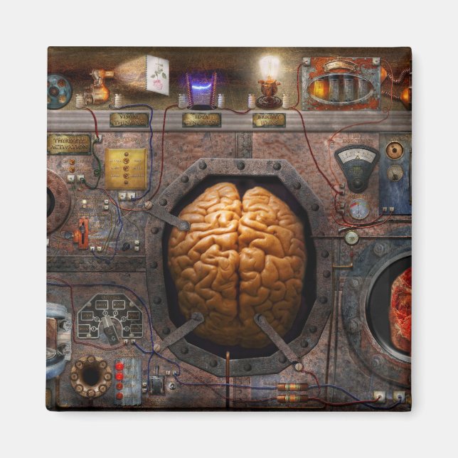 Imã Steampunk - Sobrecarga de informações (Frente)