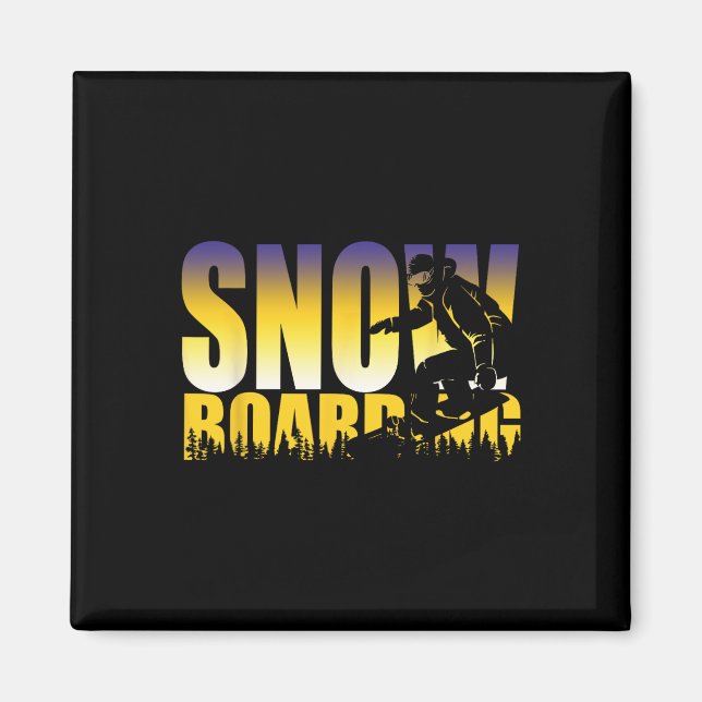 Imã Steezy Snowboard Gnarly Gift (Frente)
