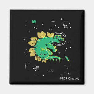 Imã Stegosaurus verde Dinos de Tan no espaço