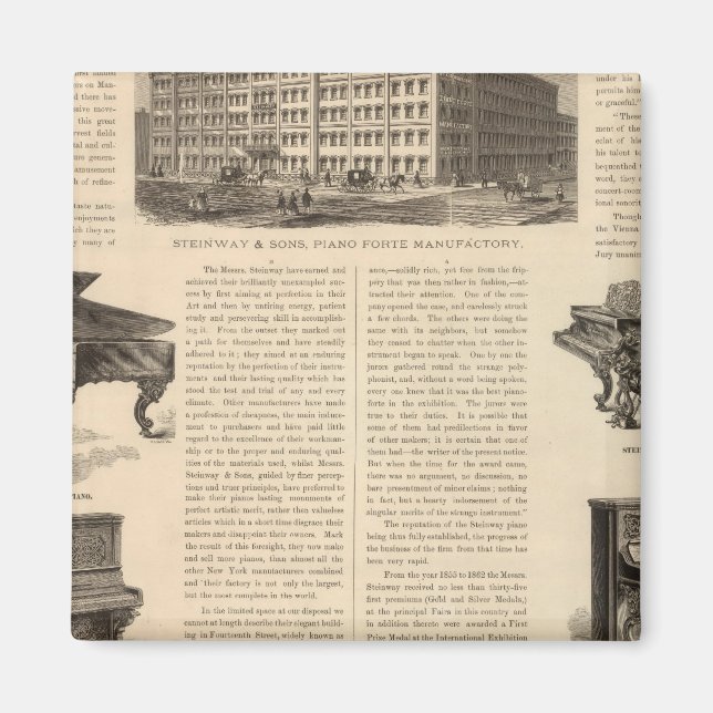 Imã Steinway e Sons, Fabricantes de Piano (Frente)