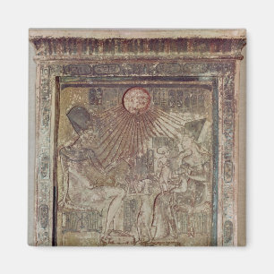 Imã Stela que descreve Aten que dá a vida e