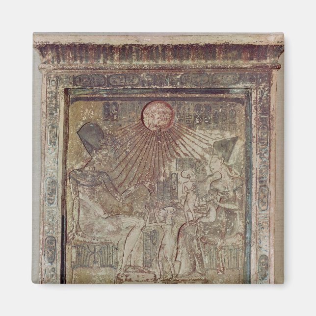 Imã Stela representando Aten dando vida e (Frente)