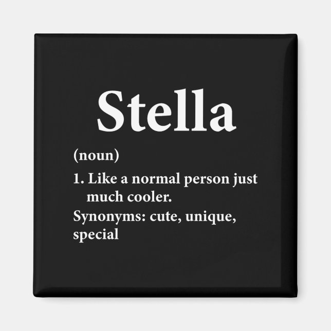 Imã Stella Name Definition Funny D  (Frente)