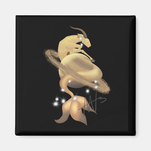 Imã Stellar Capricorn Saturn Zodiac (Frente)