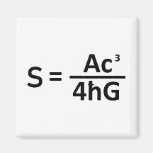 Stephen Hawkin Black Hole Entropy Fórmula Magnet