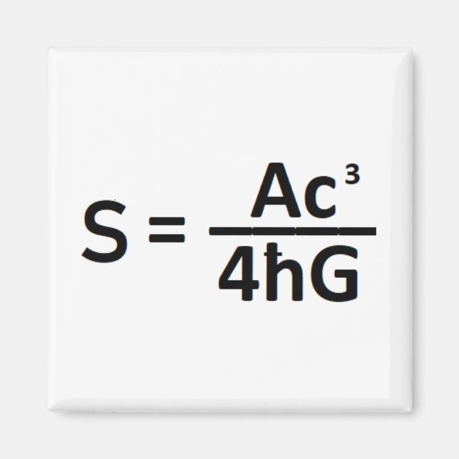 Imã Stephen Hawkin Black Hole Entropy Fórmula Magnet (Frente)