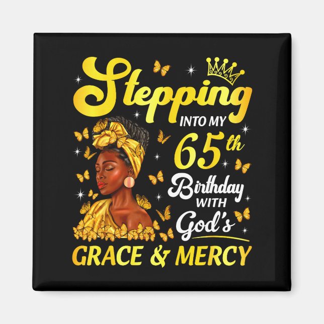 Imã Stepng Into My 65th Birthday Christian Afro Women  (Frente)