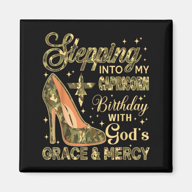 Imã Stepping Into My Capricorn Birthday With Gods Grac (Frente)