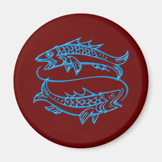 Imã Sternzeichen peixe zodiac sign Pisces (Frente)