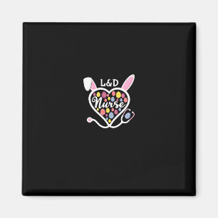 Imã Stethoscope Heart Landd Nurse Easter Bunny Labs