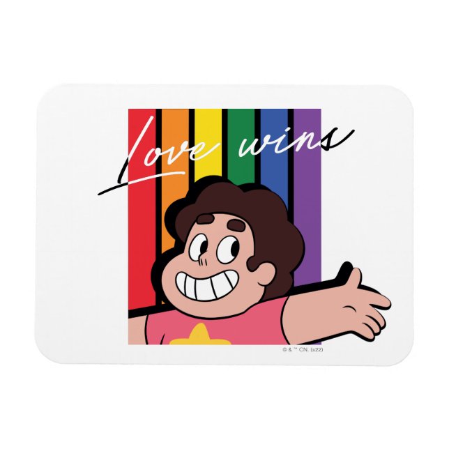 Ímã Steven Universe - O amor ganha (Horizontal)