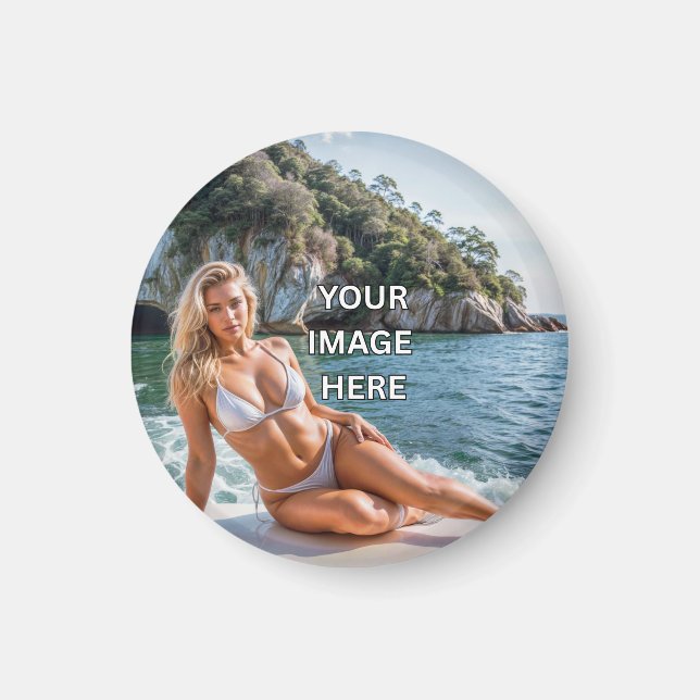 Imã STICK! 🧲 Custom Magnets – Add Image or Text (Frente)