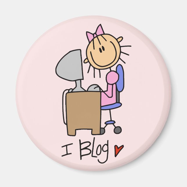 Imã Stick Figure Internet Blogger (Frente)
