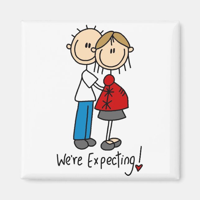 Imã Stick Figure We'Expecting (Frente)