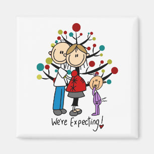 Imã Stick Figures Expectativa Parente Girl